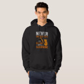 Never Underestimate Old Man Saxophone Player Music Hoodie (Voorkant volledig)