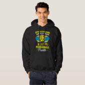 Never Underestimate Old Man with Pickleball Paddle Hoodie (Voorkant volledig)