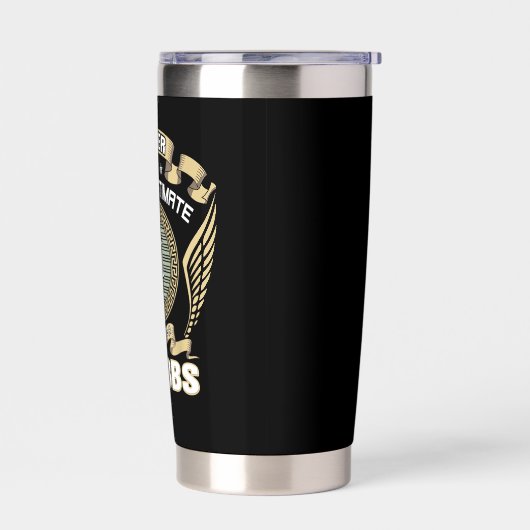 NEVER_UNDERESTIMATE_POWER_OF_A_STUBBS GEÏSOLEERDE DRINKBEKER (Links)