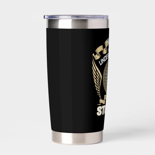 NEVER_UNDERESTIMATE_POWER_OF_A_STUBBS GEÏSOLEERDE DRINKBEKER (Rechts)