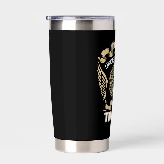 NEVER_UNDERESTIMATE_POWER_OF_A_THOMA GEÏSOLEERDE DRINKBEKER (Rechts)