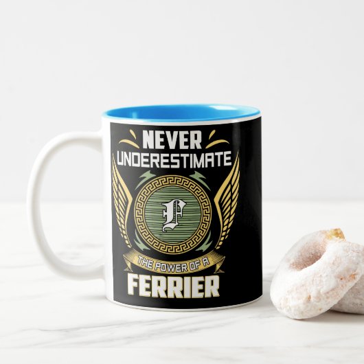 Never Underestimate The Power Of A Ferrier Tweekleurige Koffiemok (Met donut)
