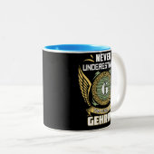 Never Underestimate The Power Of A Gehring Tweekleurige Koffiemok (Voorkant rechts)