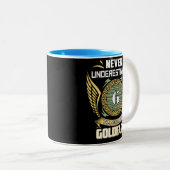 Never Underestimate The Power Of A Goldfarb Tweekleurige Koffiemok (Voorkant rechts)