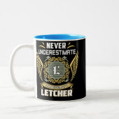 Never Underestimate The Power Of A Letcher Tweekleurige Koffiemok (Links)