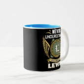 Never Underestimate The Power Of A Lewin Tweekleurige Koffiemok (Voorkant rechts)