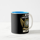 Never Underestimate The Power Of A Mccarty Tweekleurige Koffiemok (Voorkant rechts)