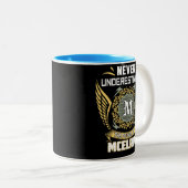 Never Underestimate The Power Of A Mcelroy Tweekleurige Koffiemok (Voorkant rechts)