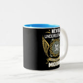 Never Underestimate The Power Of A Moore Tweekleurige Koffiemok (Voorkant rechts)