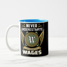 Never Underestimate The Power Of A Wages Tweekleurige Koffiemok