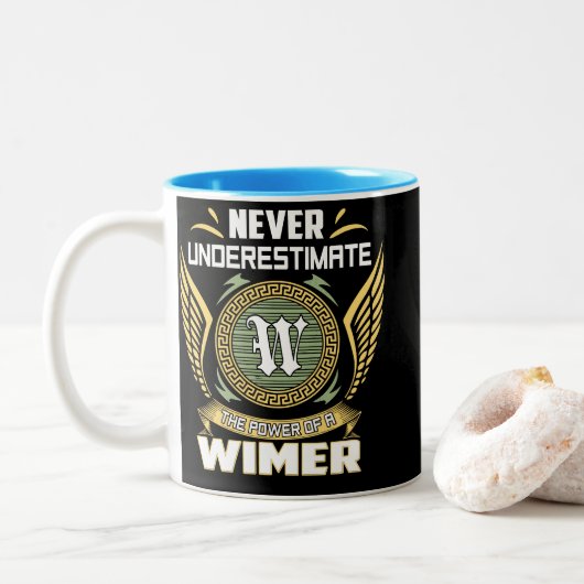 Never Underestimate The Power Of A Wimer Tweekleurige Koffiemok (Met donut)