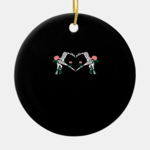 Never Wilts - Skelet Handen Rozen Keramisch Ornament