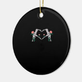 Never Wilts - Skelet Handen Rozen Keramisch Ornament (Links)