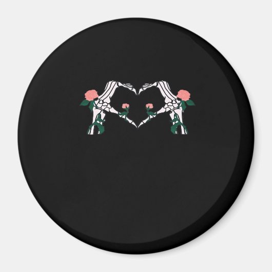 Never Wilts - Skelet Handen Rozen Magneet (Voorkant)