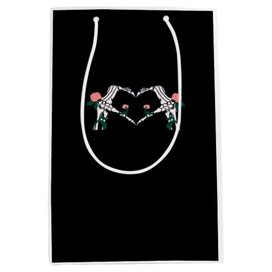 Never Wilts - Skelet Handen Rozen Medium Cadeauzakje (Voorkant)