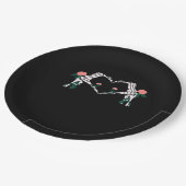 Never Wilts - Skelet Handen Rozen Papieren Bordje (Gekanteld)