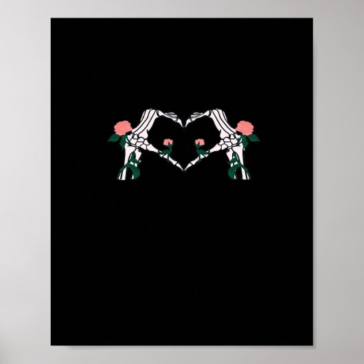 Never Wilts - Skelet Handen Rozen Poster (Voorkant)