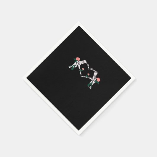 Never Wilts - Skelet Handen Rozen Servet (Hoek)