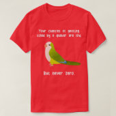 Never Zero Quaker Parrot 1 T-shirt (Design voorkant)