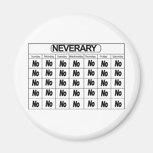 Neverary Calendar Magneet (Voorkant)