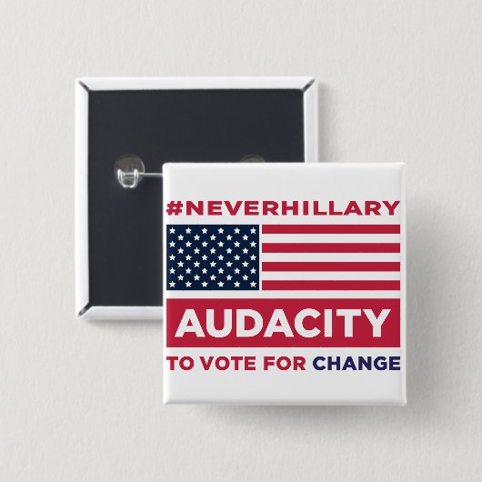 #NEVERHILLARY Button (Voorkant /achterkant)