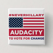 #NEVERHILLARY Button (Voorkant)