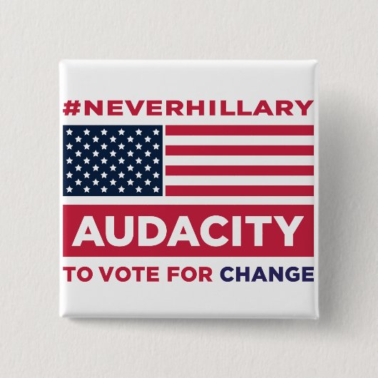 #NEVERHILLARY Button (Voorkant)