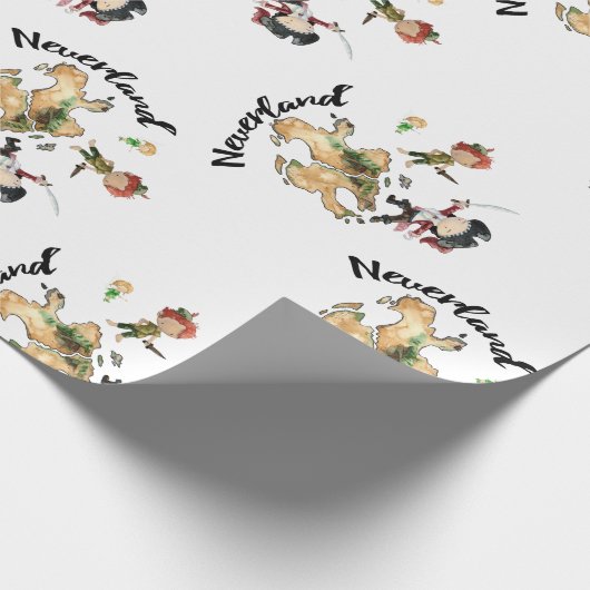Neverland Adventure Peter Wendy Lost Boys Cadeaupapier (Hoek)