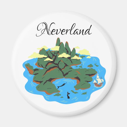 Neverland Island met zeemeerminnen en piratenschip Magneet (Voorkant)