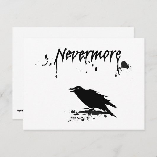 Nevermore Briefkaart (Voorkant / Achterkant)