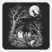Nevermore Cemetery Vierkante Sticker (Voorkant)