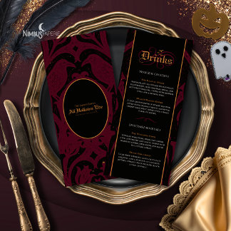 Nevermore Damask | Bourgondisch Gotisch Halloween Menu