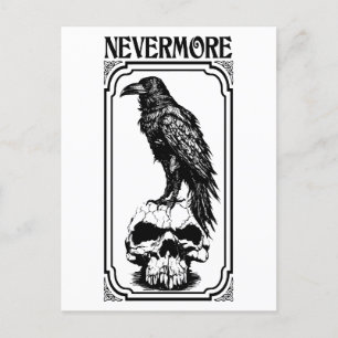 Nevermore Edgar Allan Poe - Raven Briefkaart