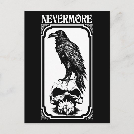 Nevermore | Edgar Allan Poe - Raven Briefkaart (Voorkant)