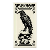 Nevermore | Edgar Allan Poe - Raven Perfect Poster (Voorkant)