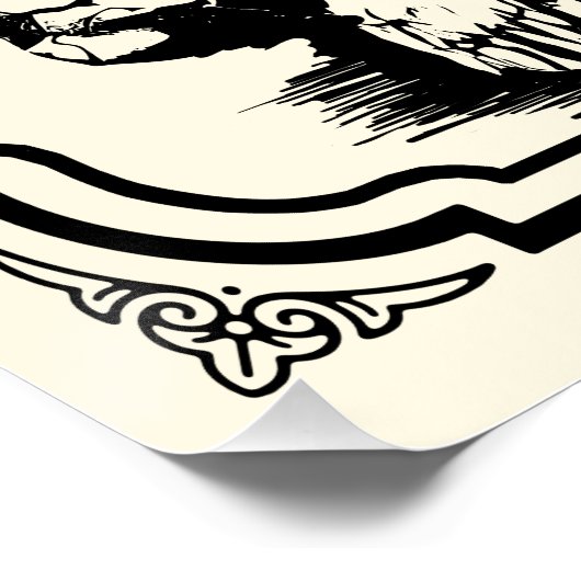 Nevermore | Edgar Allan Poe - Raven Perfect Poster (Hoek)