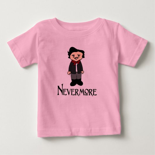 Nevermore Edgar Allan Poe the Raven baby shirt (Voorkant)