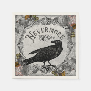 Nevermore Eerie Raven Halloween Horror Servet