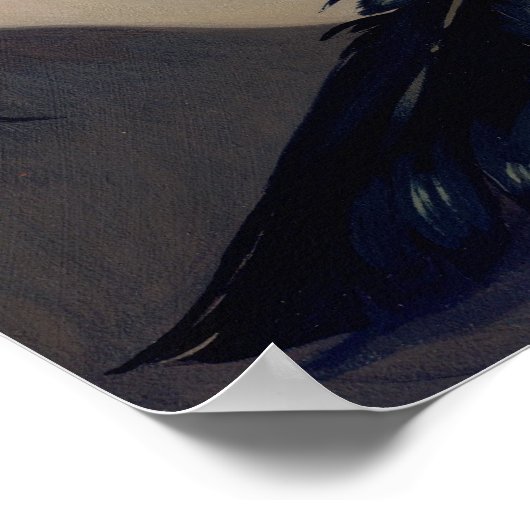 Nevermore gothic Poe Raven fairy Art Print (Hoek)