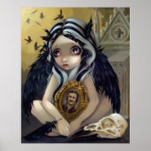 Nevermore gothic Poe Raven fairy Art Print (Voorkant)