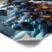 Nevermore Gotische Kerstboom met harten Raven Poster (Hoek)