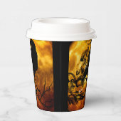 Nevermore Halloween Zwarte Kraai Spectre Volle Maa Papieren Bekers (Rechts)