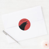 Nevermore Kraai Silhouet Ronde Sticker (Envelop)