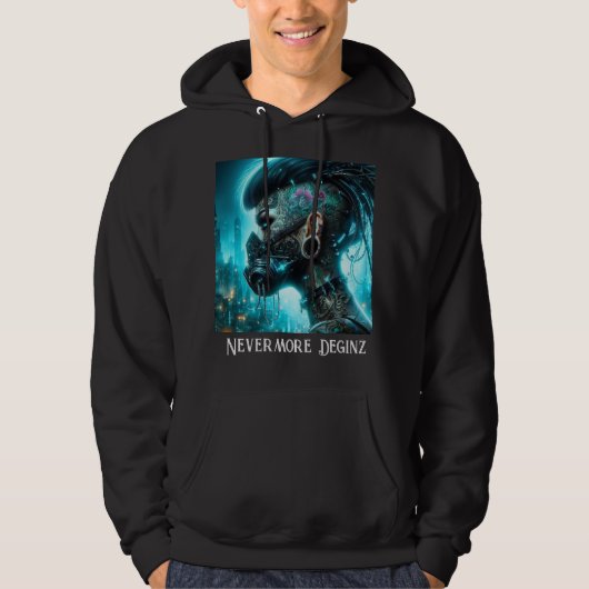 Nevermore ontwerpt Cyberpunk Warrior Sweatshirt (Voorkant)
