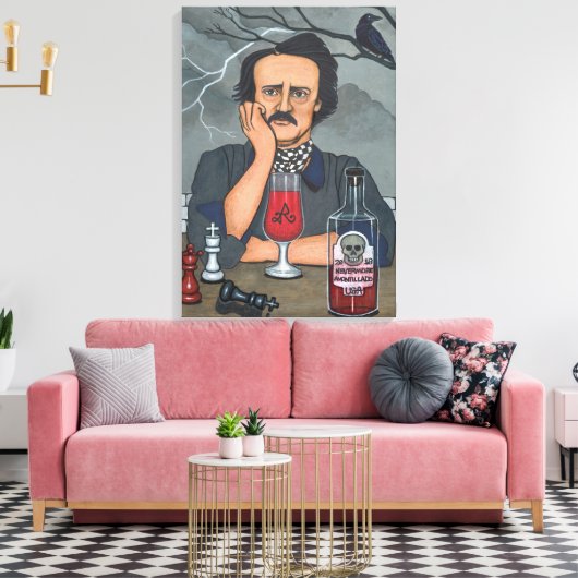 NEVERMORE POE CANVAS AFDRUK (Insitu (Woonkamer))