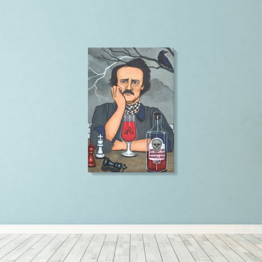 NEVERMORE POE CANVAS AFDRUK (Insitu (Houten vloer))