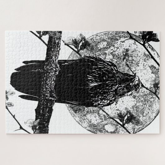 Nevermore Raven and the moon Legpuzzel (Horizontaal)