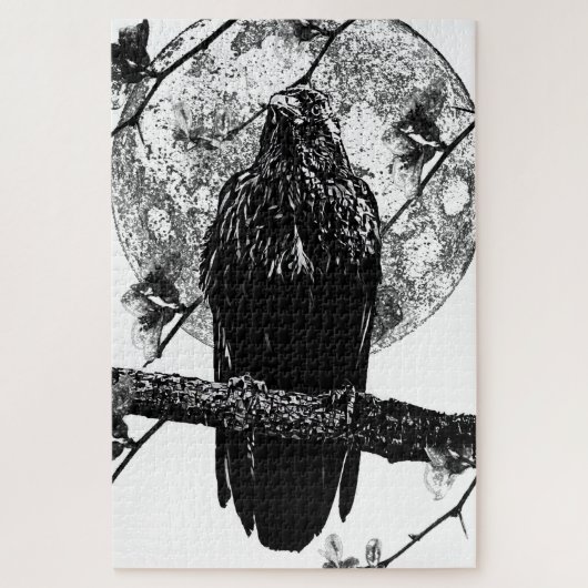Nevermore Raven and the moon Legpuzzel (Verticaal)