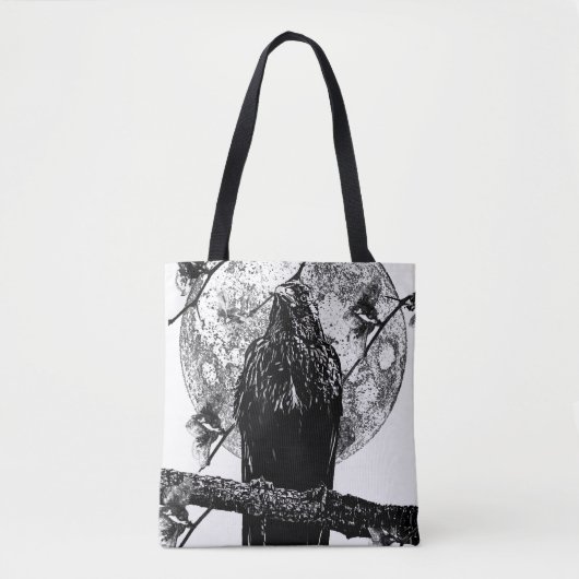 Nevermore Raven and the moon Tote Bag (Voorkant)