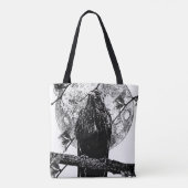 Nevermore Raven and the moon Tote Bag (Achterkant)